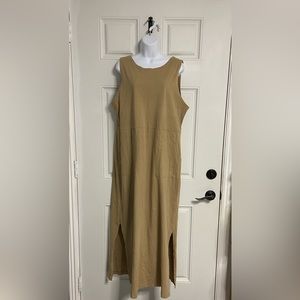 D2- CMI Tan Sleeveless Maxi Tank Dress